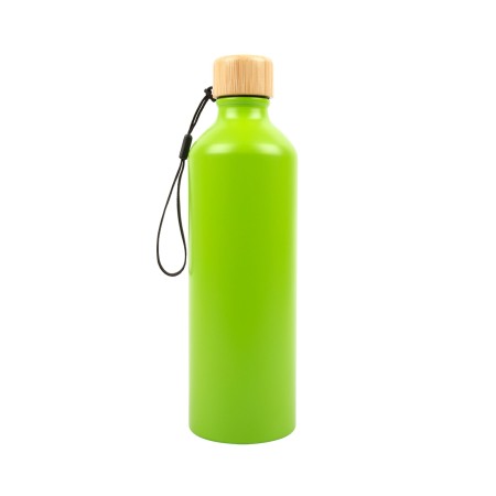 Gelato Aluminium Bottle With Bamboo Lid Promotional Products
